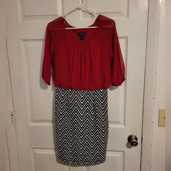 Enfocus Studio red, white and black dress - Picture 1 of 5